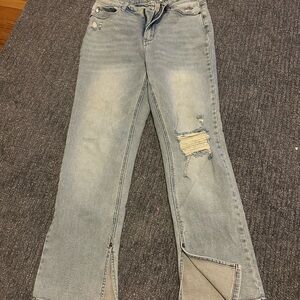 Judy blue light wash straight leg bootcut